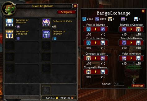 Exchange emblems with one click of a button!.